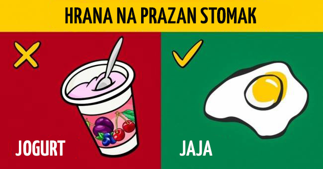 20 namirnica koje smijete i koje ne smijete jesti na prazan želudac